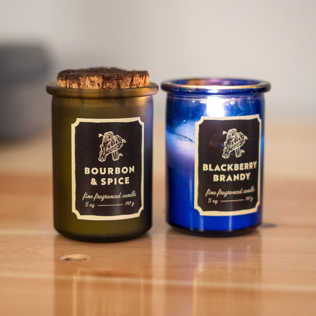 Whiskey & Bourbon Soy Candles Set-7 Spirits-Inspired Scents, 35 Hr Burn
