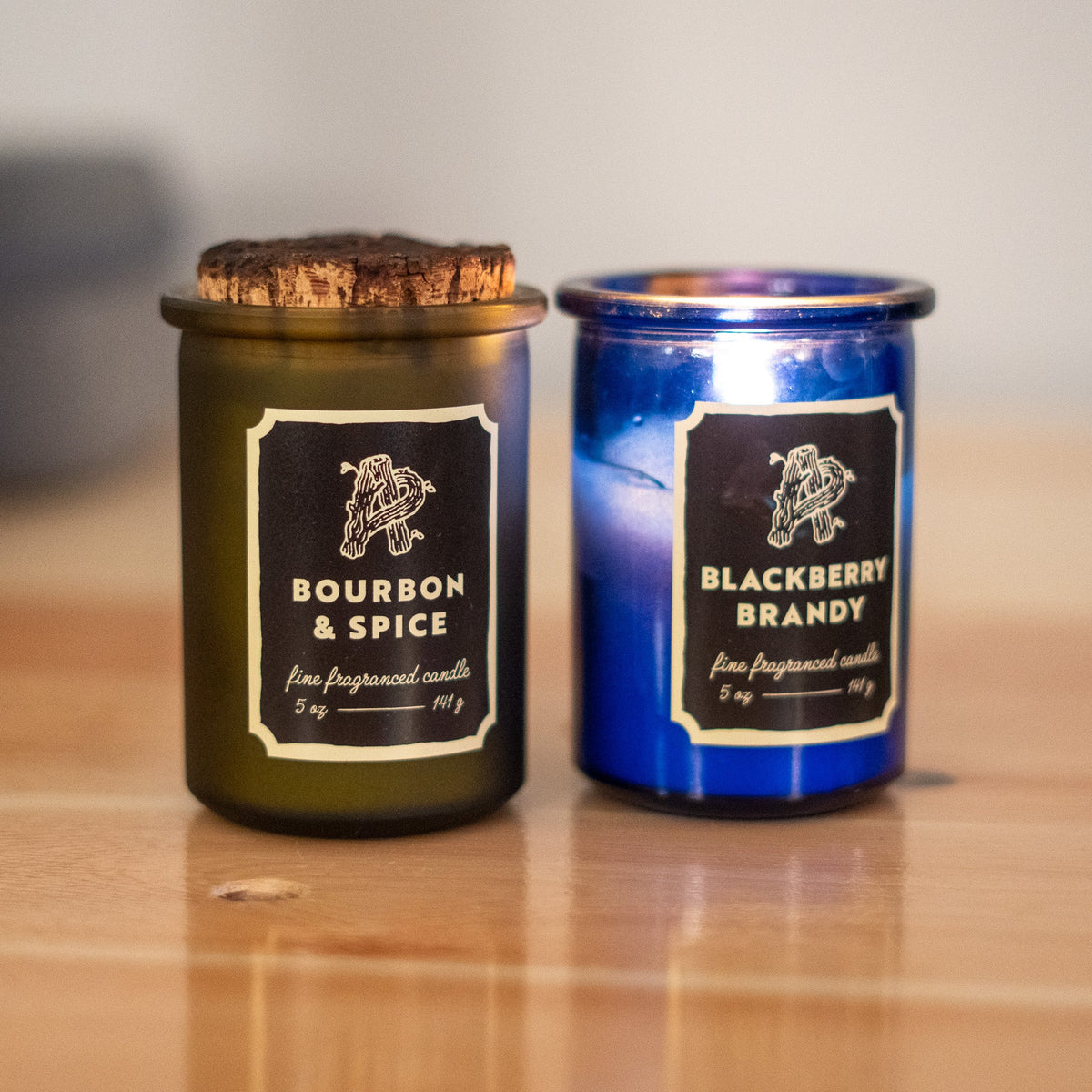 Whiskey & Bourbon Soy Candles Set-7 Spirits-Inspired Scents, 35 Hr Burn