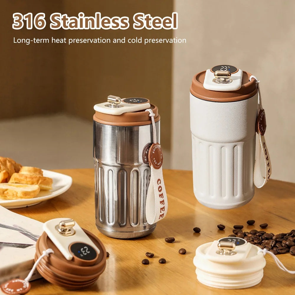 450ml Insulated Water Bottle with Digital Temperature Display
